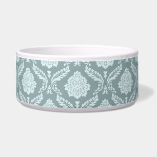 Écuelle Canard Rococo Motif Damassé Œuf Bleu+Turquoise