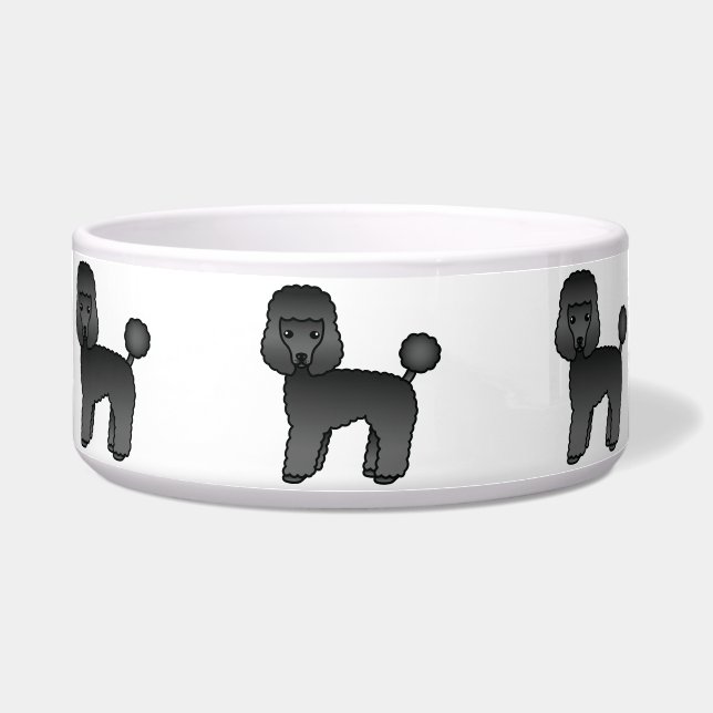 Écuelle Caniche jouet noir Chien de dessin animé mignon (Devant)