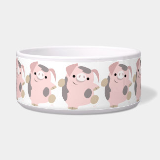 Écuelle Caricature mignonne Danser Cochon Animal Bowl