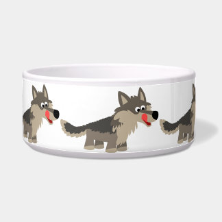 Écuelle Caricature mignonne Wolf Dog Bowl