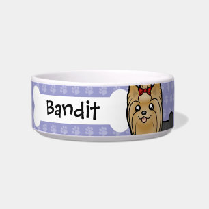 Écuelle Caricature Yorkshire Terrier (cheveux longs avec a