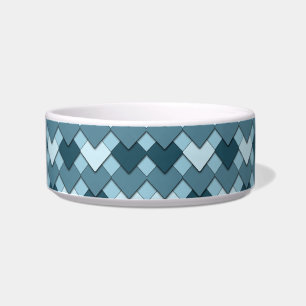 Écuelle Carré bleu saphir et motif harlequin diamant