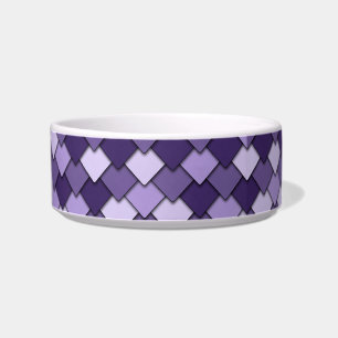 Écuelle Carré violet de raisin et motif diamant