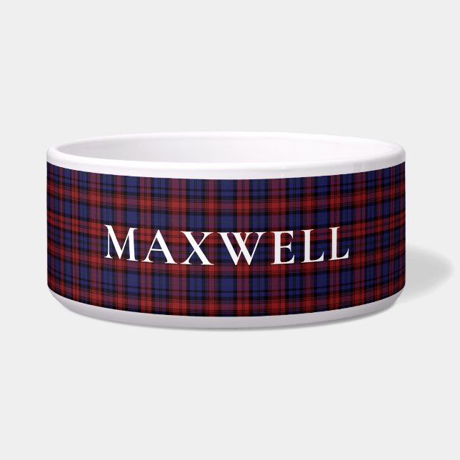 Écuelle Carreaux Tartan Clan MacLachlan Rouge Violet (Devant)