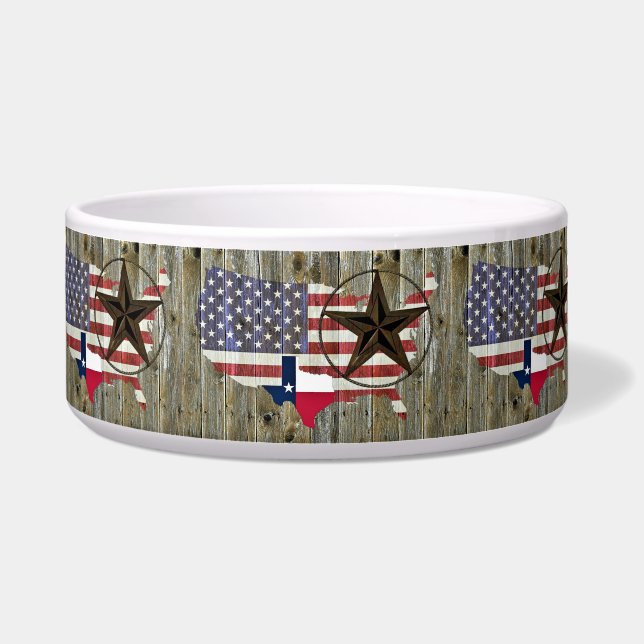 Écuelle Carte du drapeau de l'État de Texas Lone Star (Devant)