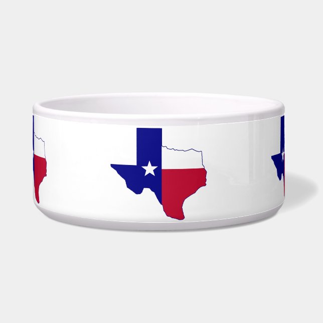 Écuelle Carte du drapeau du Texas (Devant)