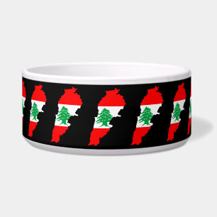 Écuelle Carte du Liban avec drapeau