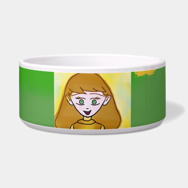 Écuelle Carton mignon Jaune Carré Vert (Devant)