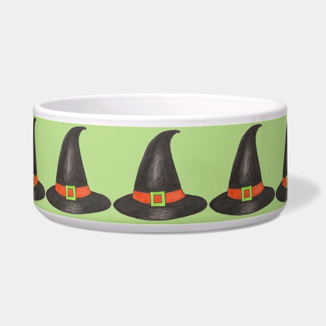 Écuelle Casquette de sorcière noire verte Halloween Costum (Devant)