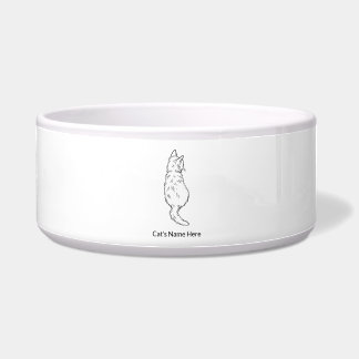 Écuelle Cat Back View Large Pet Bowl Personalized