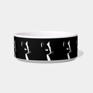 Écuelle Cat noir et blanc en céramique poêle Bowl