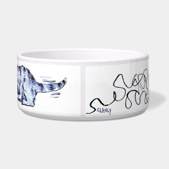 Écuelle Cat Yarn Ceramic Pet Bowl (Dos)