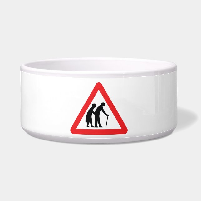 Écuelle CAUTION Personnes ÂGÉES - VOYAGE UK (Devant)
