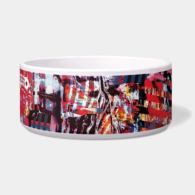 Écuelle Ceramic Pet Bowl – Fragmented Pulse (Droite)