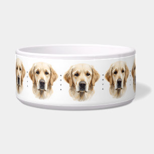Écuelle Céramique Aquarelle Personnalisée Retriever Dore