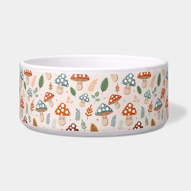 Écuelle Champignon, Feuillage d'automne, Motif de la natur (Devant)