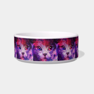 Écuelle Chat de galaxie violette