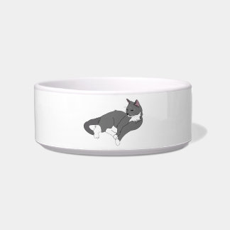 Écuelle Chat gris et blanc Tuxedo