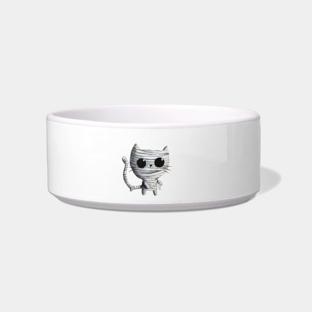 Écuelle Chat mignon de maman de Halloween (Gauche)