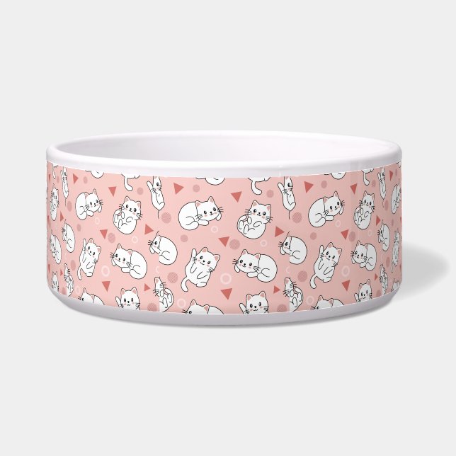 Écuelle Chat Motif mignon dans un style différent (Devant)