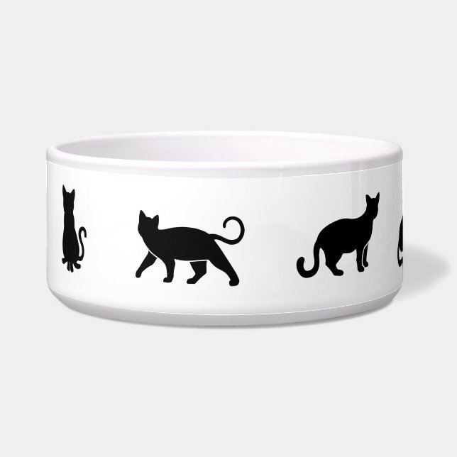 Écuelle Chat Noir Simple  (Devant)