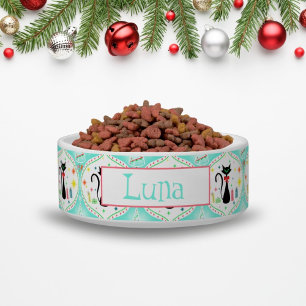 Écuelle Chat siamois Noël Rétro Ogee Nom de l'animal de co