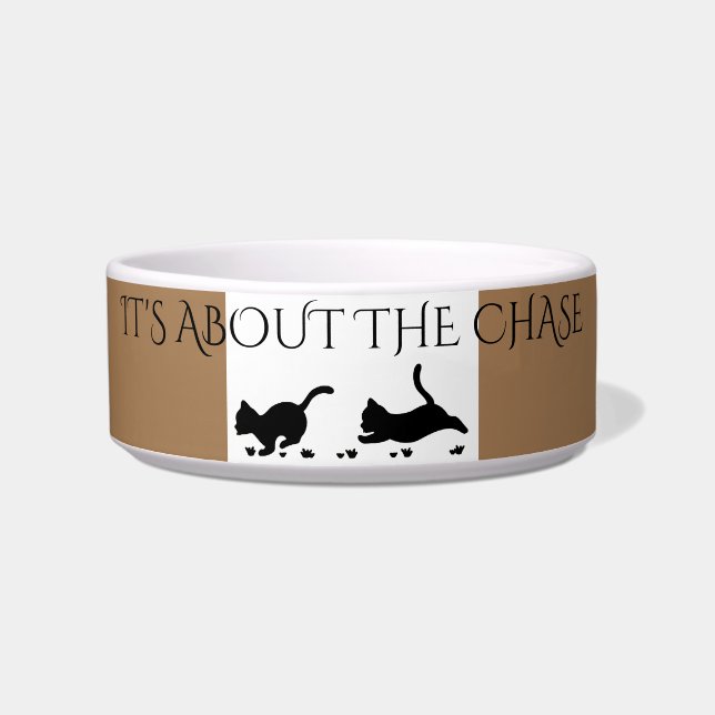 Écuelle Chatons noirs dans le bol d'alimentation customisé (Devant)