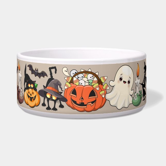 Écuelle Chats drôles de Halloween Fête (Devant)