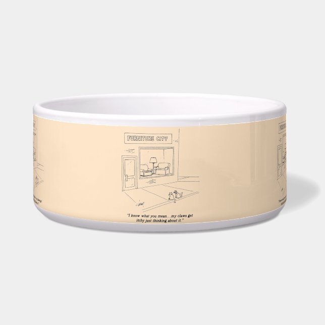 Écuelle Chats griffant des meubles (Devant)