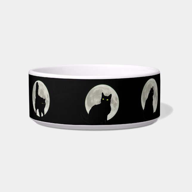 Écuelle Chats noirs dans la lumière de Pleine lune (Droite)
