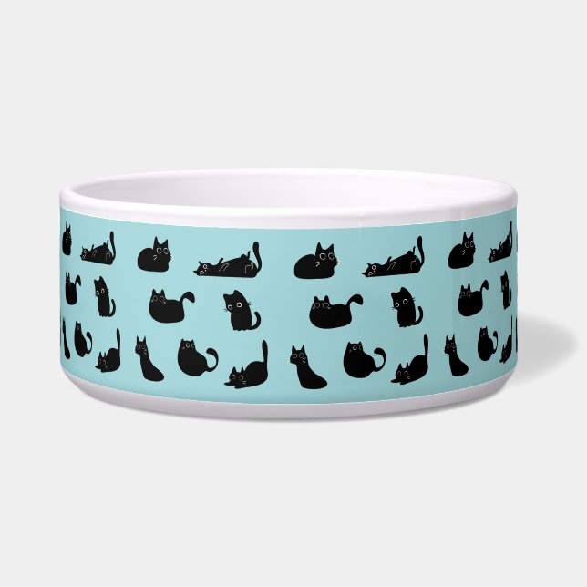Écuelle Chats noirs drôles (Devant)