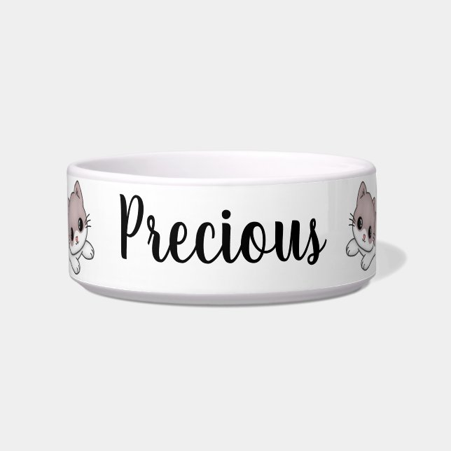 Écuelle Chats Personnalisés Mignons (Devant)