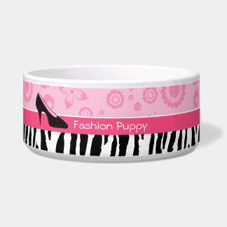Écuelle Chaussures Noir Rose Cute Tendance Zebra Imprimer
