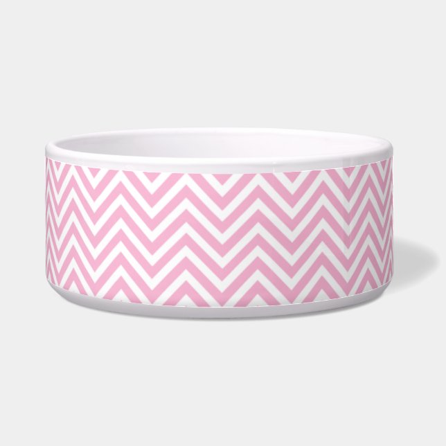 Écuelle Chevron Motif rose blanc ZigZag Vintage Rétro (Devant)
