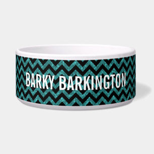 Écuelle Chevron Parties scintillant Look Dog Bowl