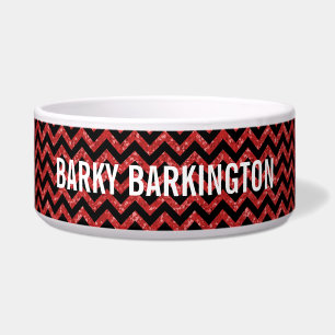 Écuelle Chevron Parties scintillant Look Dog Bowl