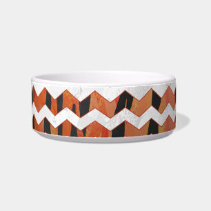 Écuelle Chevron Tiger chaud orange et noir