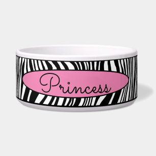 Écuelle Chic moderne Zebra Skin Motif Animaux de compagnie