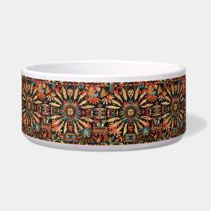 Écuelle Chic Turquoise "Aztec Dream" Stylish Pet Dining Bo