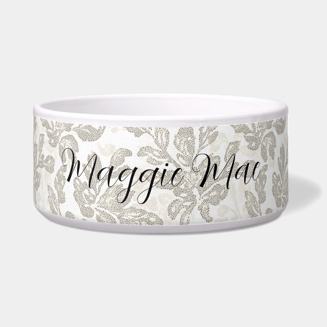 Écuelle Chic White Cream Floral (Devant)