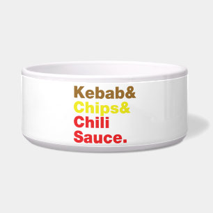 Écuelle Chiche-kebab et frites et sauce à piment