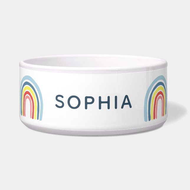 Écuelle Chien arc-en-ciel mignon et moderne (Devant)