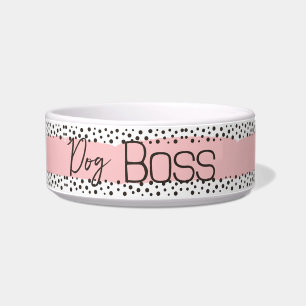 Écuelle Chien Boss l Girly l Pink Polka Dot, chien
