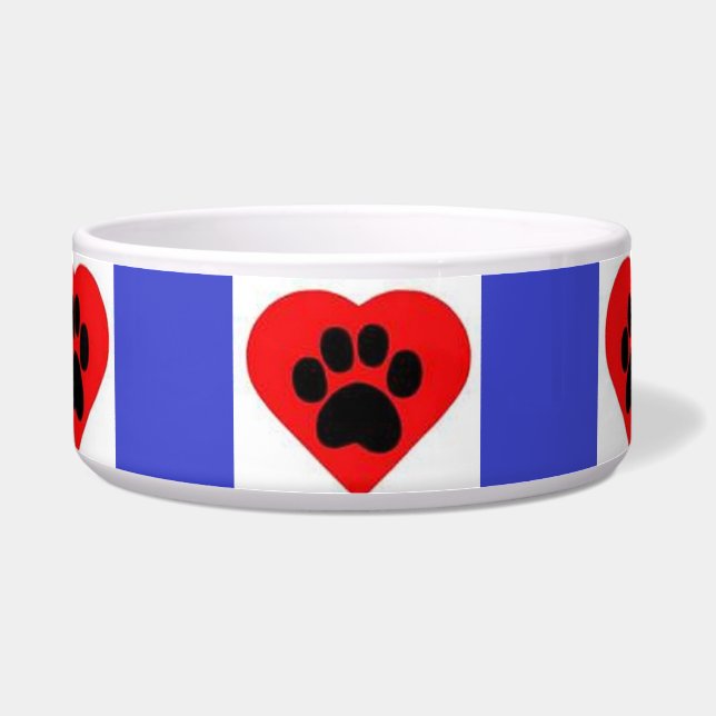 Écuelle Chien Bowl Paw Heart (Devant)