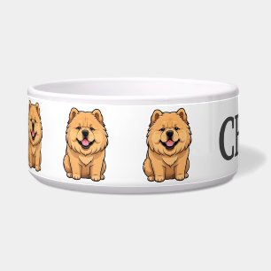 Écuelle Chien Chow Chow Mignon de Dessin Animé Personnalis