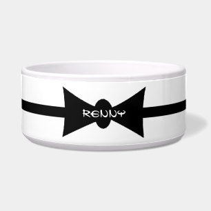 Écuelle Chien Dapper Black BowTie Personnalisé