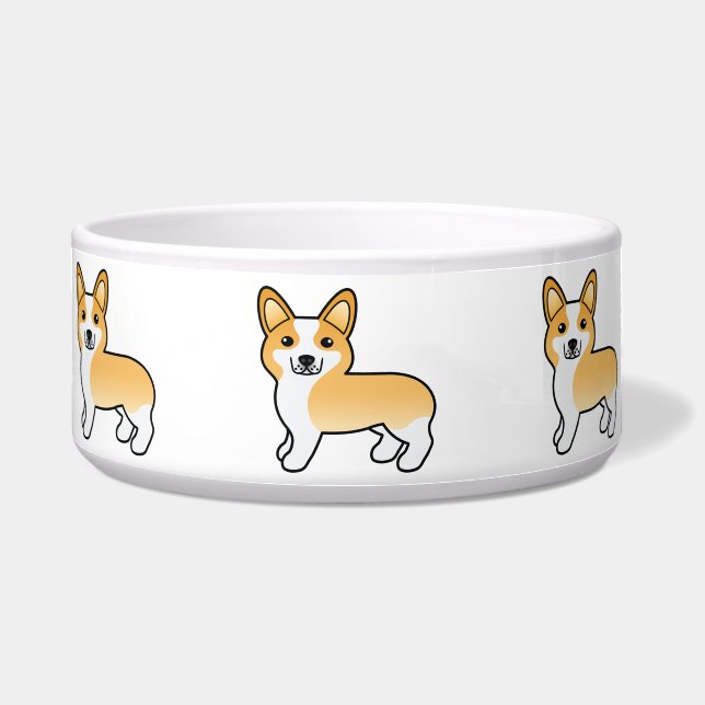 Écuelle Chien de bande dessinée Fawn Pembroke Welsh Corgi (Devant)