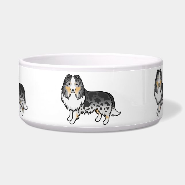 Écuelle Chien de berger des Shetland Blue Merle Sheltie Ch (Devant)
