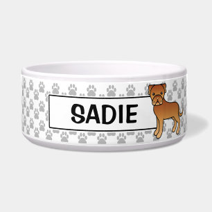 Écuelle Chien de Bordeaux de dessin animé personnalisable 