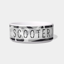 Chien de Camo et bol personnalisés par motif